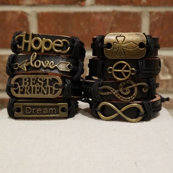 Jewelry - Black and Gold Plated Bracelets